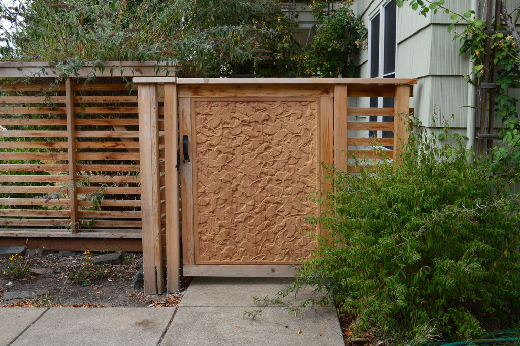 Nature Texture Gate with Gingko Leaf