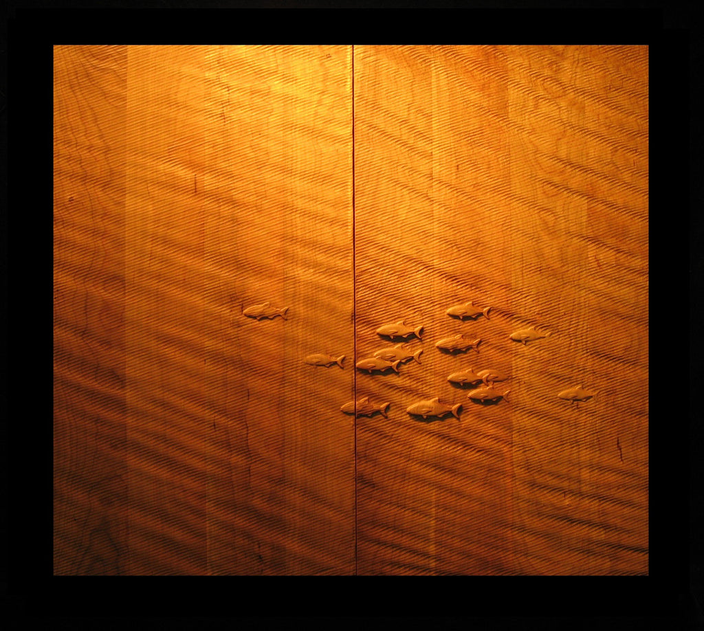 Textured Door with Angelfish