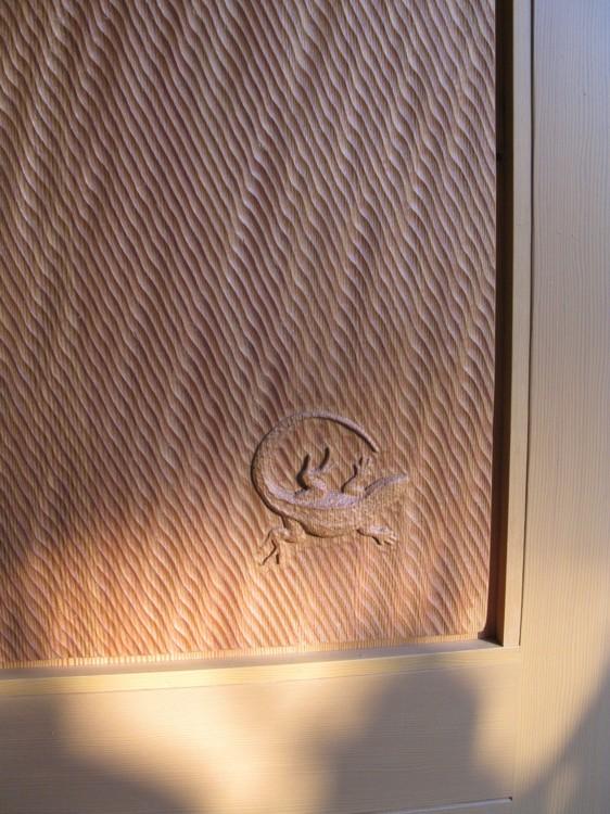 Textured Door with Angelfish