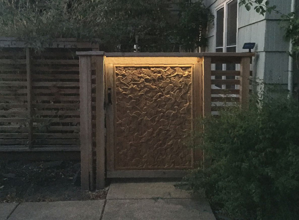 Nature Texture Gate with Gingko Leaf