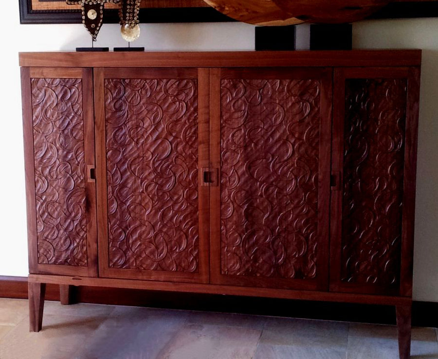 Koa Leaf Cabinet